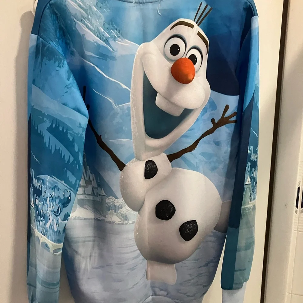 People focus brand disneys frozen all over print olaf character sweater shirt XL - Picture 11 of 14